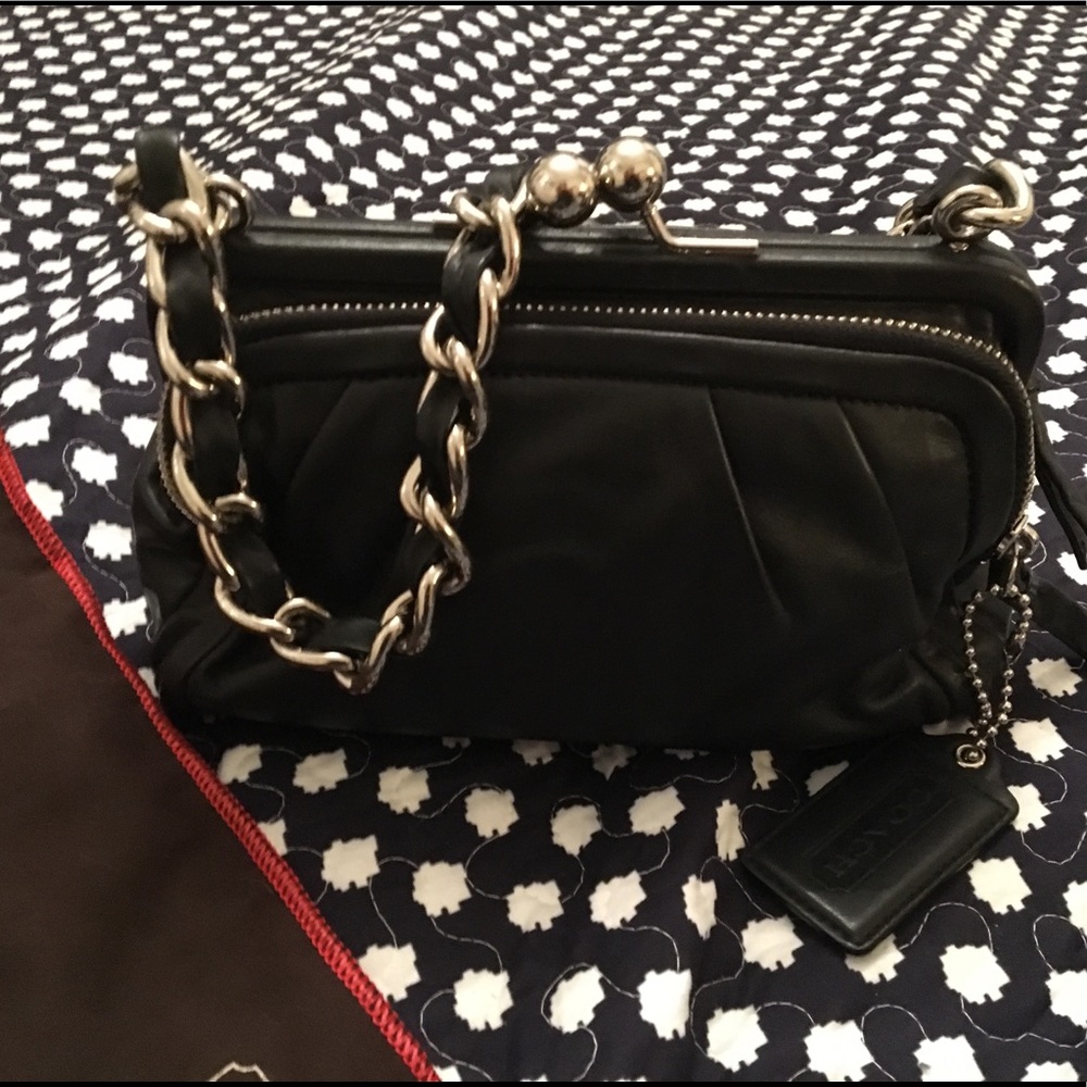 Coach Parker black leather